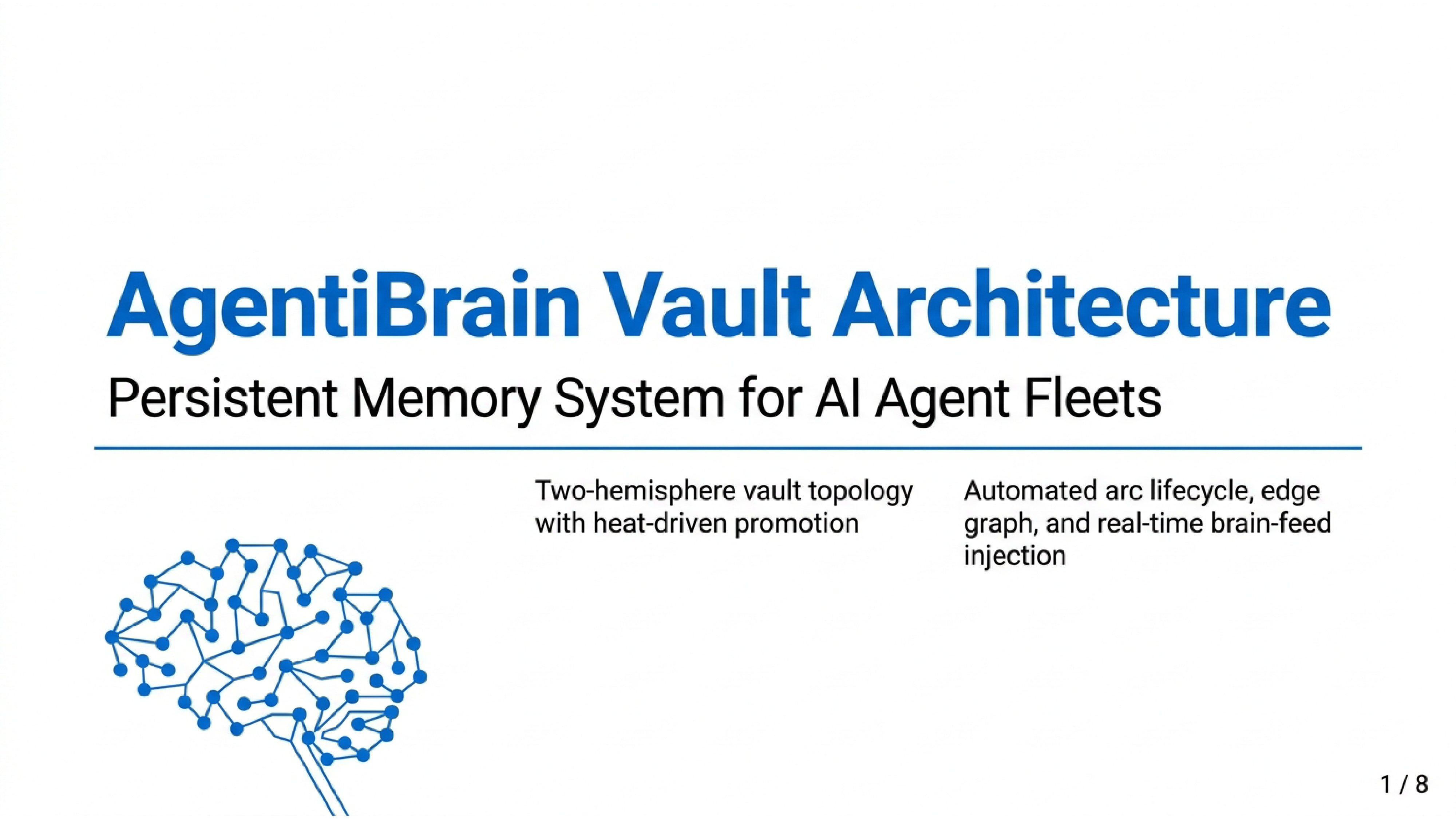 AgentiBrain — A Self-Organizing Brain for an AI Agent Fleet